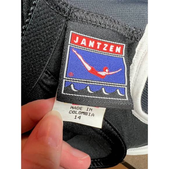 Jantzen one piece swimsuit Vintage black white textured - Picture 8 of 10